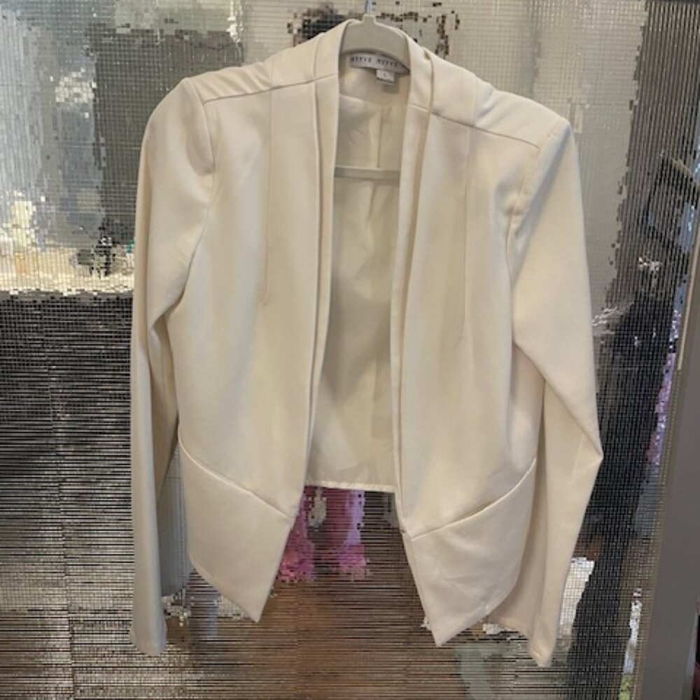 White Tailored Cropped Blazer